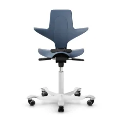 Sattelstuhl HAG Capisco Puls 8010 ohne Armlehnen, Blau/Weiss, Neu, Ergonomischer Stuhl - ideal für flexibles Arbeiten