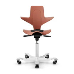 Sattelstuhl HAG Capisco Puls 8010 ohne Armlehnen, Rosa/Weiss, Neu, Ergonomischer Stuhl - ideal für flexibles Arbeiten