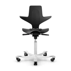 Sattelstuhl HAG Capisco Puls 8010 ohne Armlehnen, Schwarz/Weiss, Neu, Ergonomischer Stuhl - ideal für flexibles Arbeiten