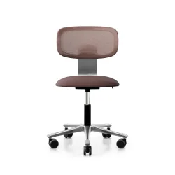 Arbeitsstuhl HAG Tion 2340 Mesh ohne Armlehnen, Braun/Verchromt, Neu, Ergonomischer Stuhl - ideal für flexibles Arbeiten