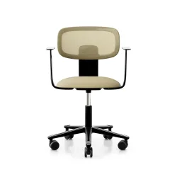 Arbeitsstuhl HAG Tion 2340 Mesh mit Fixarmlehnen, Gelb/Schwarz, Neu, Ergonomischer Stuhl - ideal für flexibles Arbeiten