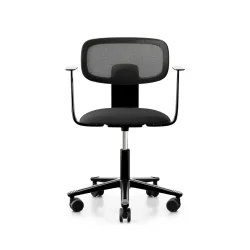 Arbeitsstuhl HAG Tion 2340 Mesh mit Fixarmlehnen, Schwarz/Schwarz, Neu, Ergonomischer Stuhl - ideal für flexibles Arbeiten