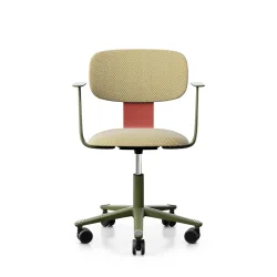 Arbeitsstuhl HAG Tion 2160 mit Fixarmlehnen, Gelb/Grün, Neu, Ergonomischer Stuhl - ideal für flexibles Arbeiten