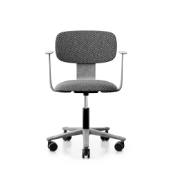 Arbeitsstuhl HAG Tion 2160 mit Fixarmlehnen, Grau/Silbergrau, Neu, Ergonomischer Stuhl - ideal für flexibles Arbeiten