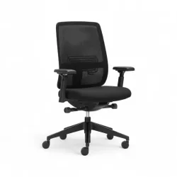 Bürostuhl Haworth Lively Comforto mit 3D Armlehnen, Schwarz/Schwarz, Neu, Ergonomischer Stuhl - ideal für flexibles Arbeiten