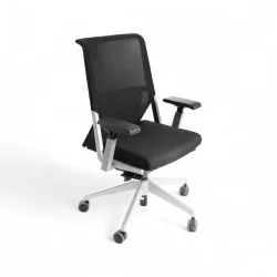 Bürostuhl Haworth Comforto 5965 mit 4D Armlehnen, Schwarz/Silbergrau, Neu, Ergonomischer Stuhl - ideal für flexibles Arbeiten