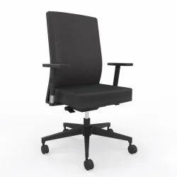 Bürodrehstuhl LAS HELLO mit 1D Armlehnen, Schwarz, Neu, Ergonomischer Stuhl - ideal für flexibles Arbeiten