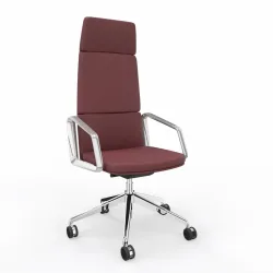 Bürodrehstuhl LAS LEAD mit Fixarmlehnen, Rot, Neu, Ergonomischer Stuhl - ideal für flexibles Arbeiten
