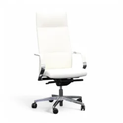 Chefsessel Milani Celine mit Fixarmlehnen, Weiss, Neu, Ergonomischer Stuhl - ideal für flexibles Arbeiten