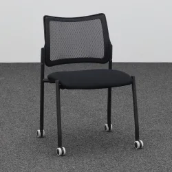 4-Fuss Stühle Milani Maia Schwarz ohne Armlehnen, Neu – Perfekt für Büro und Empfang