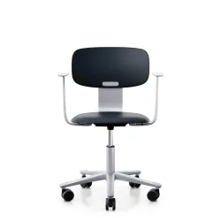 Arbeitsstuhl HAG Tion 2100 mit Fixarmlehnen, Dunkelblau, Neu, Ergonomischer Stuhl - ideal für flexibles Arbeiten