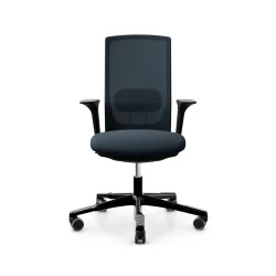 Bürodrehstuhl HAG Futu Mesh 1100-S mit 2D Armlehnen, Dunkelblau, Neu, Ergonomischer Stuhl - ideal für flexibles Arbeiten