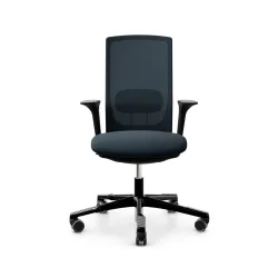 Bürodrehstuhl HAG Futu Mesh 1100-S mit 2D Armlehnen, Dunkelblau, Neu, Ergonomischer Stuhl - ideal für flexibles Arbeiten