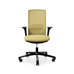 Bürodrehstuhl HAG Futu Mesh 1100-S mit 2D Armlehnen, Gelb, Neu, Ergonomischer Stuhl - ideal für flexibles Arbeiten