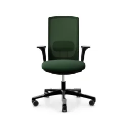 Bürodrehstuhl HAG Futu Mesh 1100-S mit 2D Armlehnen, Grün, Neu, Ergonomischer Stuhl - ideal für flexibles Arbeiten