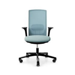 Bürodrehstuhl HAG Futu Mesh 1100-S mit 2D Armlehnen, Hellblau, Neu, Ergonomischer Stuhl - ideal für flexibles Arbeiten