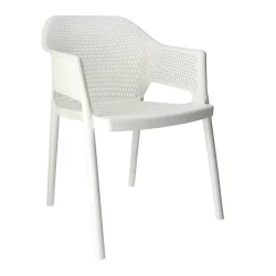 Outdoorstühle Gaber Minush Weiss mit Fixarmlehnen, Neu - Perfekt für komfortables Sitzen