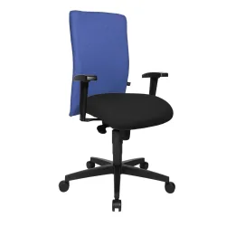 Bürostuhl Topstar Commander mit 1D Armlehnen, Blau, Neu, Ergonomischer Stuhl - ideal für flexibles Arbeiten
