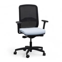 Bürostuhl Milani Bali Mesh mit 2D Armlehnen, Blau, Neu, Ergonomischer Stuhl - ideal für flexibles Arbeiten
