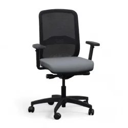 Bürostuhl Milani Bali Mesh mit 2D Armlehnen, Grau, Neu, Ergonomischer Stuhl - ideal für flexibles Arbeiten