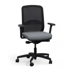 Bürostuhl Milani Bali Mesh mit 2D Armlehnen, Grau, Neu, Ergonomischer Stuhl - ideal für flexibles Arbeiten