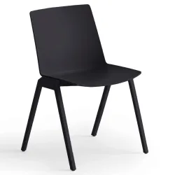 Besucherstuhl Gaber Jubel IV Schwarz ohne Armlehnen, Neu – Perfekt für Büro und Empfang