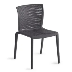 Bistro Stapelstühle Gaber Spyker Anthrazit ohne Armlehnen, Neu - Perfekt für komfortables Sitzen