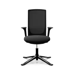 Konferenzstuhl HAG Futu Mesh Communication 1102-S mit 2D Armlehnen, Schwarz, Neu - Ergonomisch & Höhenverstellbar