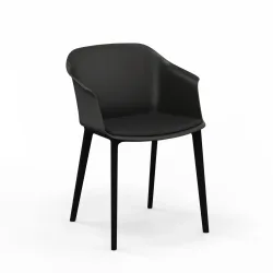 Bistrostühle Nowy Styl Inta Frame mit Sitzkissen Schwarz, Neu - Perfekt für komfortables Sitzen