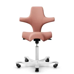 Sattelstuhl HAG Capisco 8106 ohne Armlehnen, Rosa/Weiss, Neu, Ergonomischer Stuhl - ideal für flexibles Arbeiten