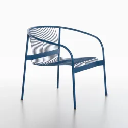 Outdoor Loungstühle Plank Velit Blau mit Fixarmlehnen, Neu – Perfekt für Büro und Empfang