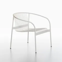 Outdoor Loungstühle Plank Velit Weiss mit Fixarmlehnen, Neu – Perfekt für Büro und Empfang