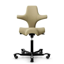 Sattelstuhl HAG Capisco 8106 ohne Armlehnen, Gelb/Schwarz, Neu, Ergonomischer Stuhl - ideal für flexibles Arbeiten