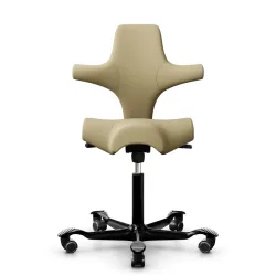 Sattelstuhl HAG Capisco 8106 ohne Armlehnen, Gelb/Schwarz, Neu, Ergonomischer Stuhl - ideal für flexibles Arbeiten
