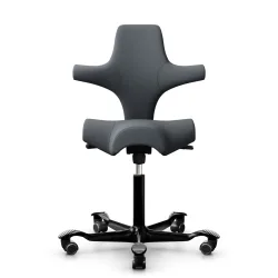 Sattelstuhl HAG Capisco 8106 ohne Armlehnen, Grau/Schwarz, Neu, Ergonomischer Stuhl - ideal für flexibles Arbeiten