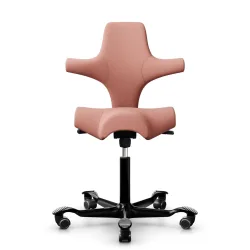 Sattelstuhl HAG Capisco 8106 ohne Armlehnen, Rosa/Schwarz, Neu, Ergonomischer Stuhl - ideal für flexibles Arbeiten