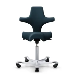 Sattelstuhl HAG Capisco 8106 ohne Armlehnen, Blau/Silbergrau, Neu, Ergonomischer Stuhl - ideal für flexibles Arbeiten
