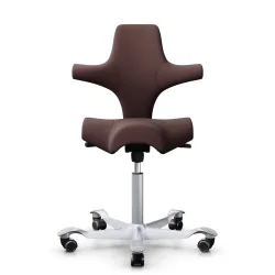 Sattelstuhl HAG Capisco 8106 ohne Armlehnen, Braun/Silbergrau, Neu, Ergonomischer Stuhl - ideal für flexibles Arbeiten