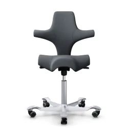 Sattelstuhl HAG Capisco 8106 ohne Armlehnen, Grau/Silbergrau, Neu, Ergonomischer Stuhl - ideal für flexibles Arbeiten