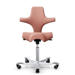 Sattelstuhl HAG Capisco 8106 ohne Armlehnen, Rosa/Silbergrau, Neu, Ergonomischer Stuhl - ideal für flexibles Arbeiten