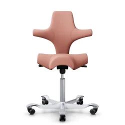 Sattelstuhl HAG Capisco 8106 ohne Armlehnen, Rosa/Silbergrau, Neu, Ergonomischer Stuhl - ideal für flexibles Arbeiten