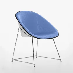 Konferenzstühle Plank Cup Blau/Weiss ohne Armlehnen, Neu - Komfortables Sitzen
