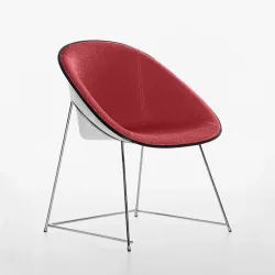 Konferenzstühle Plank Cup Rot/Weiss ohne Armlehnen, Neu - Komfortables Sitzen