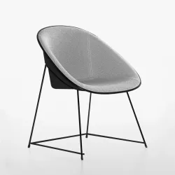 Konferenzstühle Plank Cup Grau/Schwarz ohne Armlehnen, Neu - Komfortables Sitzen