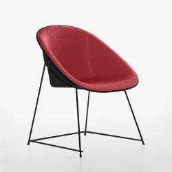 Konferenzstühle Plank Cup Rot/Schwarz ohne Armlehnen, Neu - Komfortables Sitzen