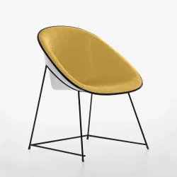 Konferenzstühle Plank Cup Gelb/Weiss ohne Armlehnen, Neu - Komfortables Sitzen