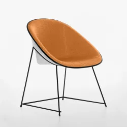 Konferenzstühle Plank Cup Orange/Weiss ohne Armlehnen, Neu - Komfortables Sitzen