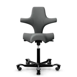 Drehstuhl HAG Capisco 8106  ohne Armlehnen, Grau/Schwarz, Neu, Ergonomischer Stuhl - ideal für flexibles Arbeiten