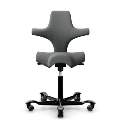 Drehstuhl HAG Capisco 8106  ohne Armlehnen, Grau/Schwarz, Neu, Ergonomischer Stuhl - ideal für flexibles Arbeiten