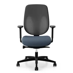 Drehstuhl Giroflex 353-4029 mit 2D Armlehnen, Dunkelblau/Schwarz, Neu, Ergonomischer Stuhl - ideal für flexibles Arbeiten
